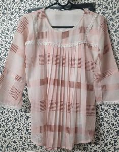 Pretty Pink Pleated Tops