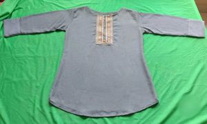 Embroidered Blue Kurta