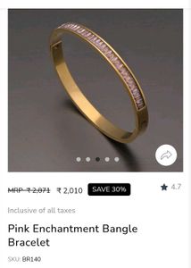 🆕 PALMONAS Pink Crystal Bracelet