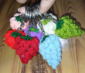 Handmade Crochet Flower Keychains