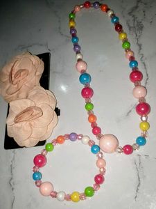 Vibrant Beaded Necklace & Bracelet Set 4