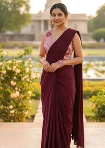 Elegant Navy Blue Saree