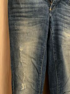 Zara Blue Distressed Skinny Jeans