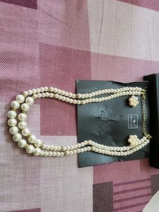 Pearl Necklace &amp; Earring Set