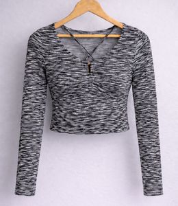 Stylish Black &amp; Grey Crop Top