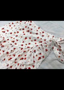 Floral Wrap Mini Skirt