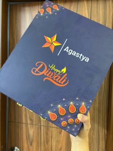 Diwali Gift Hamper Box with 4 Glass Jars | Navy Bl