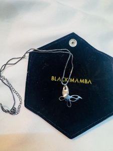 black mamba Butterfly Pendant Necklace