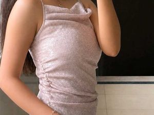 Elegant Pink Ruched Bodycon Dress