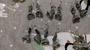 Elegant Oxidised Jhumka Earrings