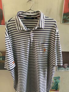 PR107 Polo Golf Striped Long Sleeve Shirt