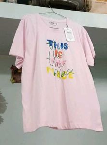 Shein Pink Graphic Tee