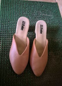 Elegant Nude Mule Heels