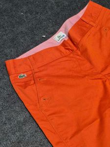 Lacoste Statement Orange Chino Trousers / Pants (S