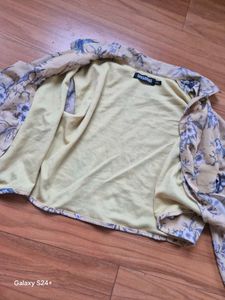 Sassafras chic Bird Print Cropped Blouse