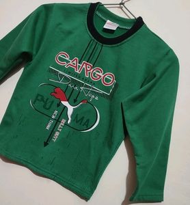 Green Winter T-shirt For Baby Boy 3 - 4 Year