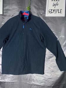 Men's Blue Quarter Zip Pullover Sweater