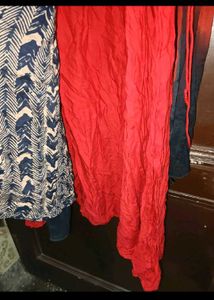 Beautiful Blue &amp; Red Ethnic Kurta with dupata