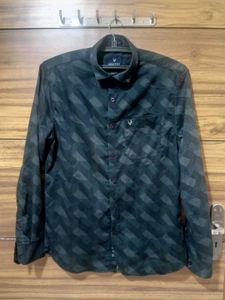 Men's Black and green Printed Casual Shirt