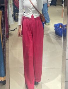 Vibrant Pink Wide-Leg Pants