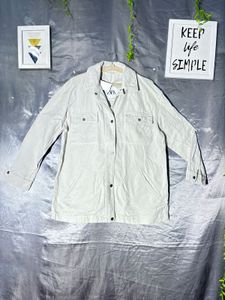 ZARA White shacket utility  Jacket