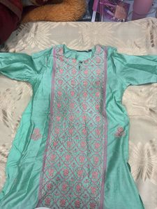 Brand New Embroidered Teal Kurta & Pants