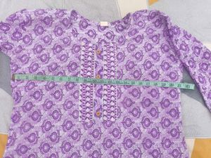 Purple Printed Kurta