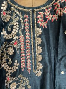 Embroidered grey Kurta