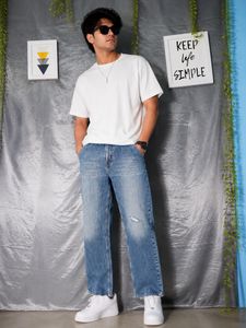 Tommy Hilfiger Men's Blue Distressed Denim Jeans