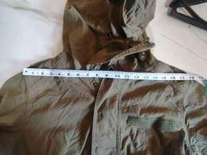 Olive Green Vintage Utility Jacket | Hooded Milita