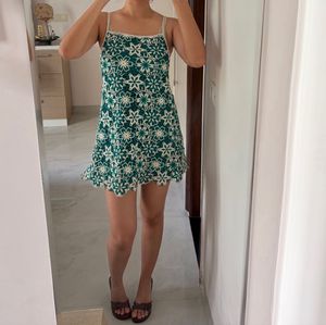 Zara Crochet Floral Mini Dress