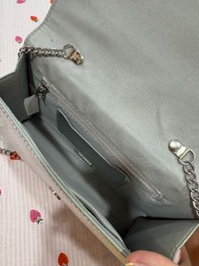 westside Silver Textured Clutch Bag