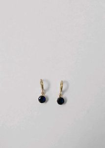 Elegant Blue Stone Drop Earrings