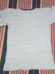 Grey Graphic Print T-Shirt combo