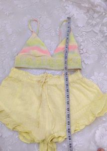 Tie-Dye Smocked Bikini Top