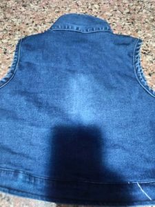 Girls' Blue Denim Jeans with Floral Embroidery