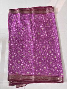 Elegant Purple Silk Saree