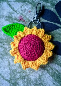 ✨Handmade Crochet sunflower &amp; Daisy Flower Keychai