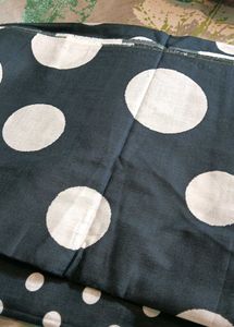 Elegant Floral &amp; Polka Dot Kurta Set
