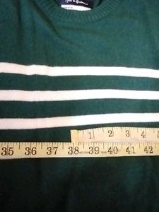 Men's Green Striped Sweater