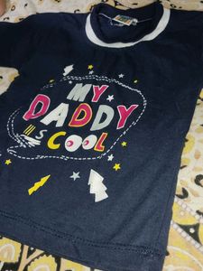 Baby Boys Dark Blue T Shirt.Small Size . Cotton
