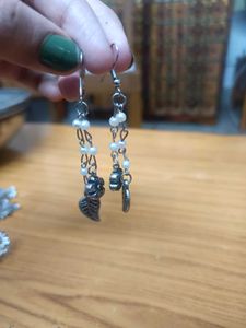 Boho Oxidised Jhumka Earrings Set