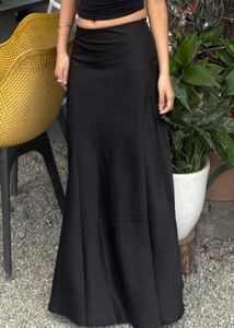 LONG SATIN SKIRT