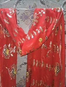 Red Embroidered Kurta dupatta of 2