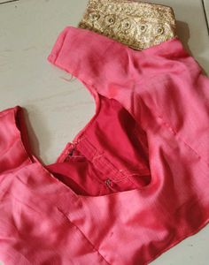 Elegant Pink Mirror Work Saree