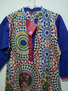 Shree Multicolour Temple Floral Print Kurta