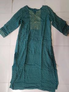 Stylish Teal Printed Kurta