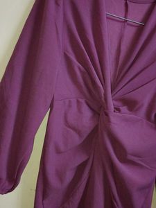 Purple Midi Bodycon Dress