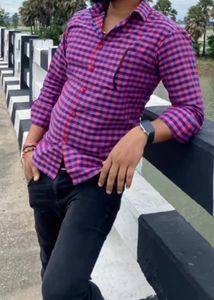 Check Shirt -regular-M