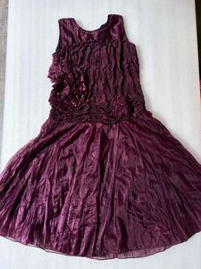 Elegant Ruched Purple Dress